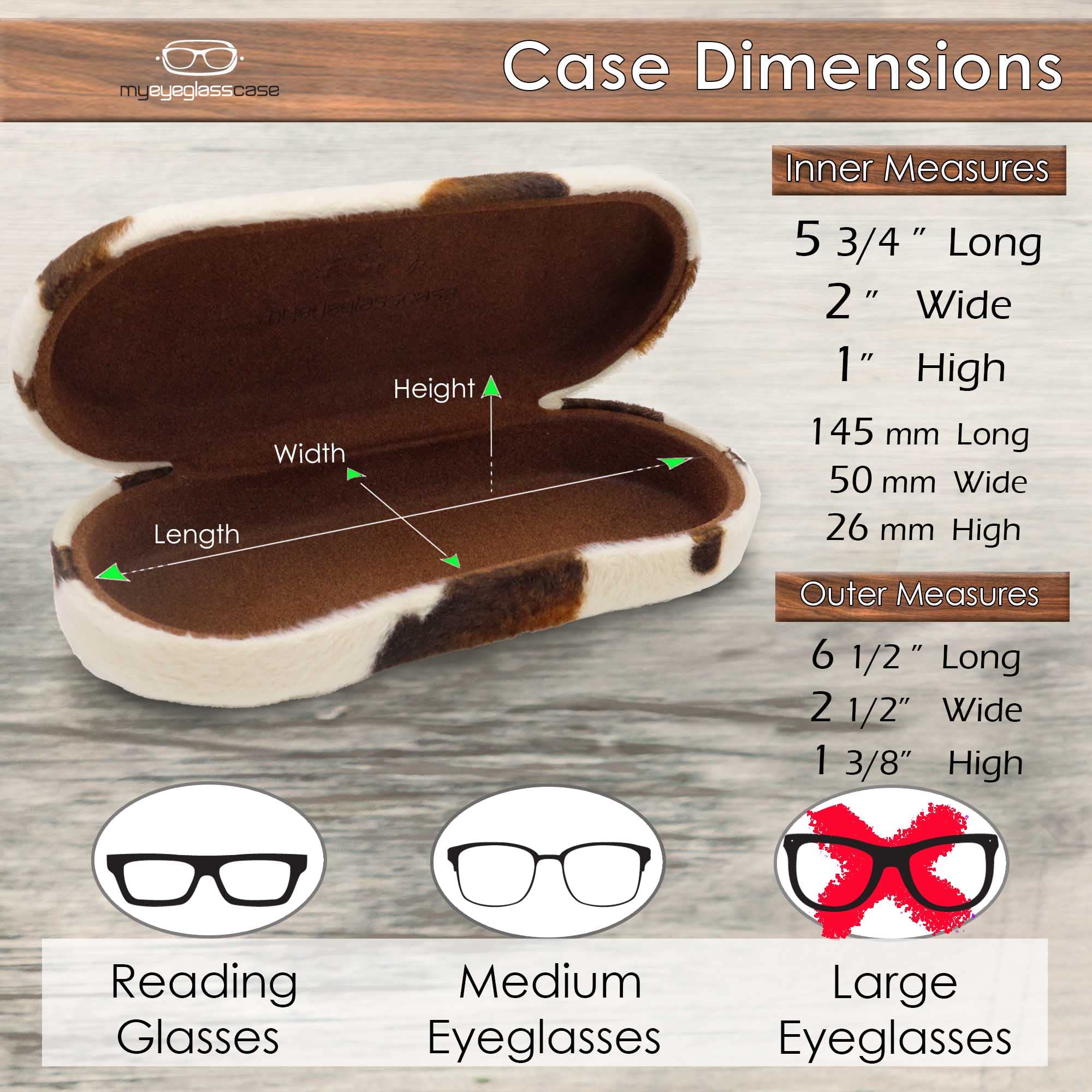 MyEyeglassCase Hard Glasses Case - Stylish Small Sunglasses Holder with Easy-Open Lip & Drawstring Pouch - Women's Eyewear Accessory for Travel, Work, and Everyday Use