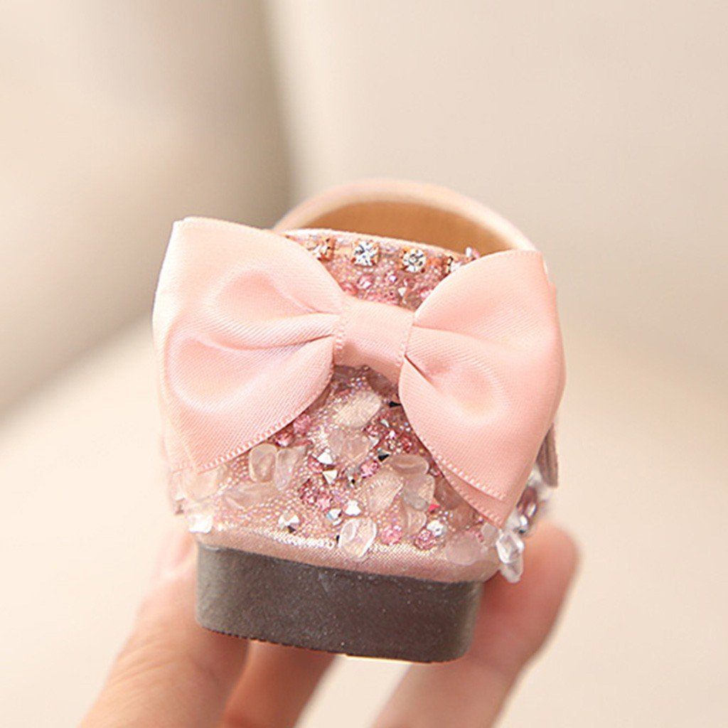Crystal Bowknot Princess Sandals for Women - Elegant Rhinestone Bridal Wedding Shoes | Perfect for Prom, Party, and Special Occasions