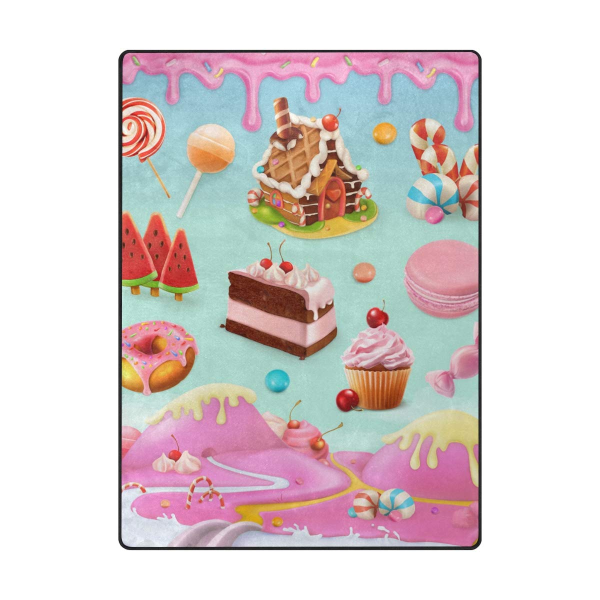 Sweet Candy Land Area Rug 4'10