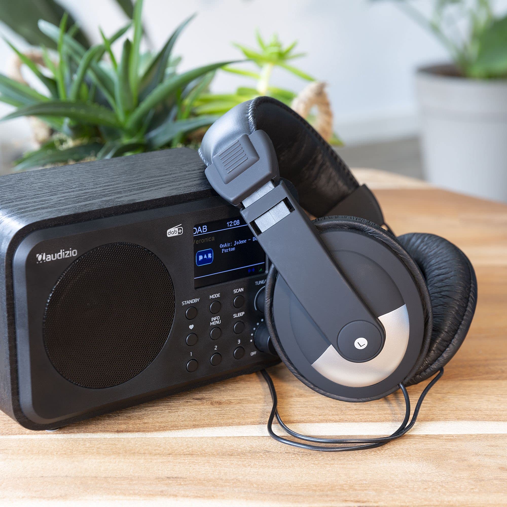 Audizio Milan Portable DAB/FM Radio with Bluetooth Speaker - Rechargeable Battery, 40 Preset Stations, Alarm Clock & Sleep Timer - Perfect for Home, Office, Travel and Outdoor Use (Black)