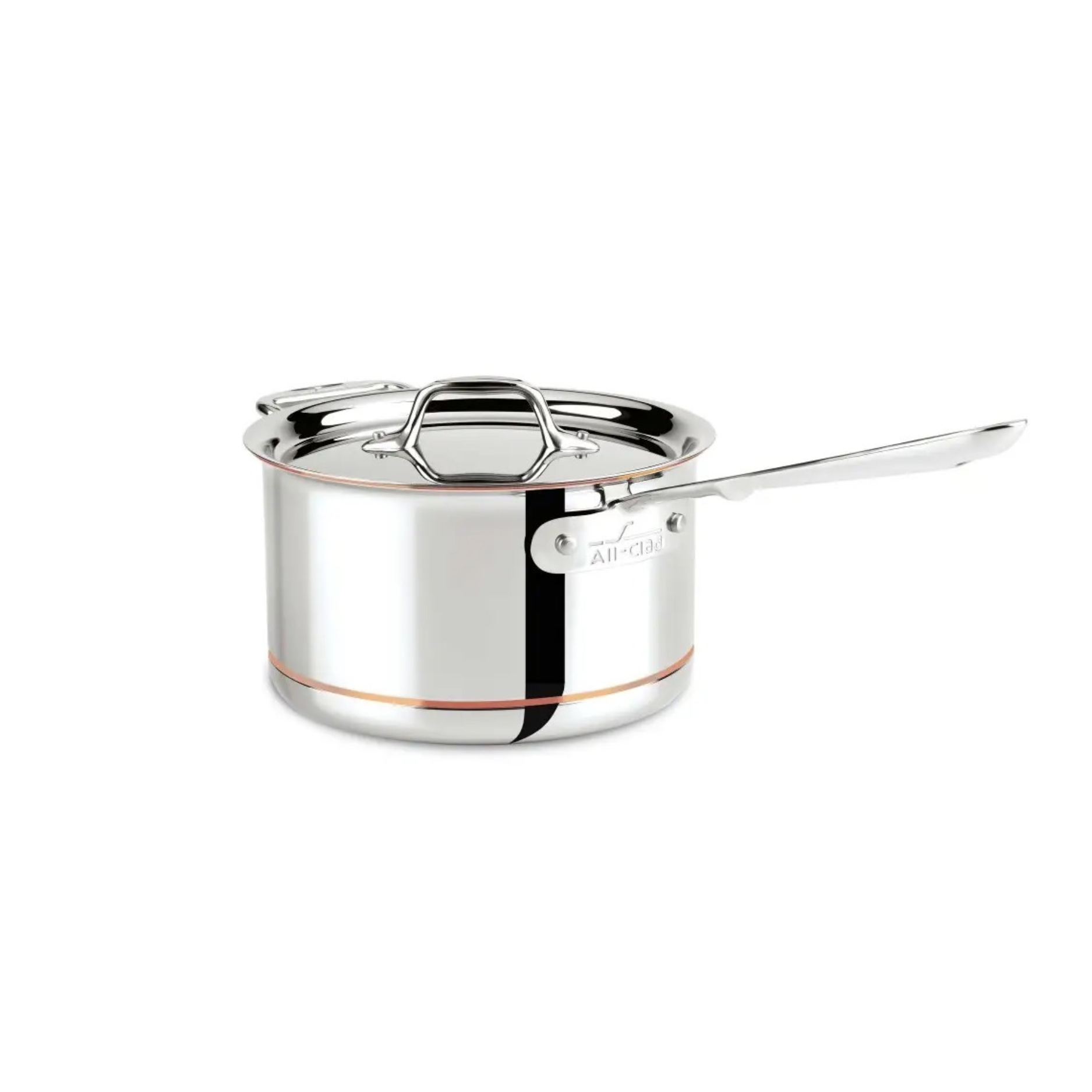 All-Clad Copper Core 3-Ply Bonded Saucepan with Lid - Premium Stainless Steel Cookware for Professional Chefs & Home Cooking - Perfect for Sauces, Soups & Simmering