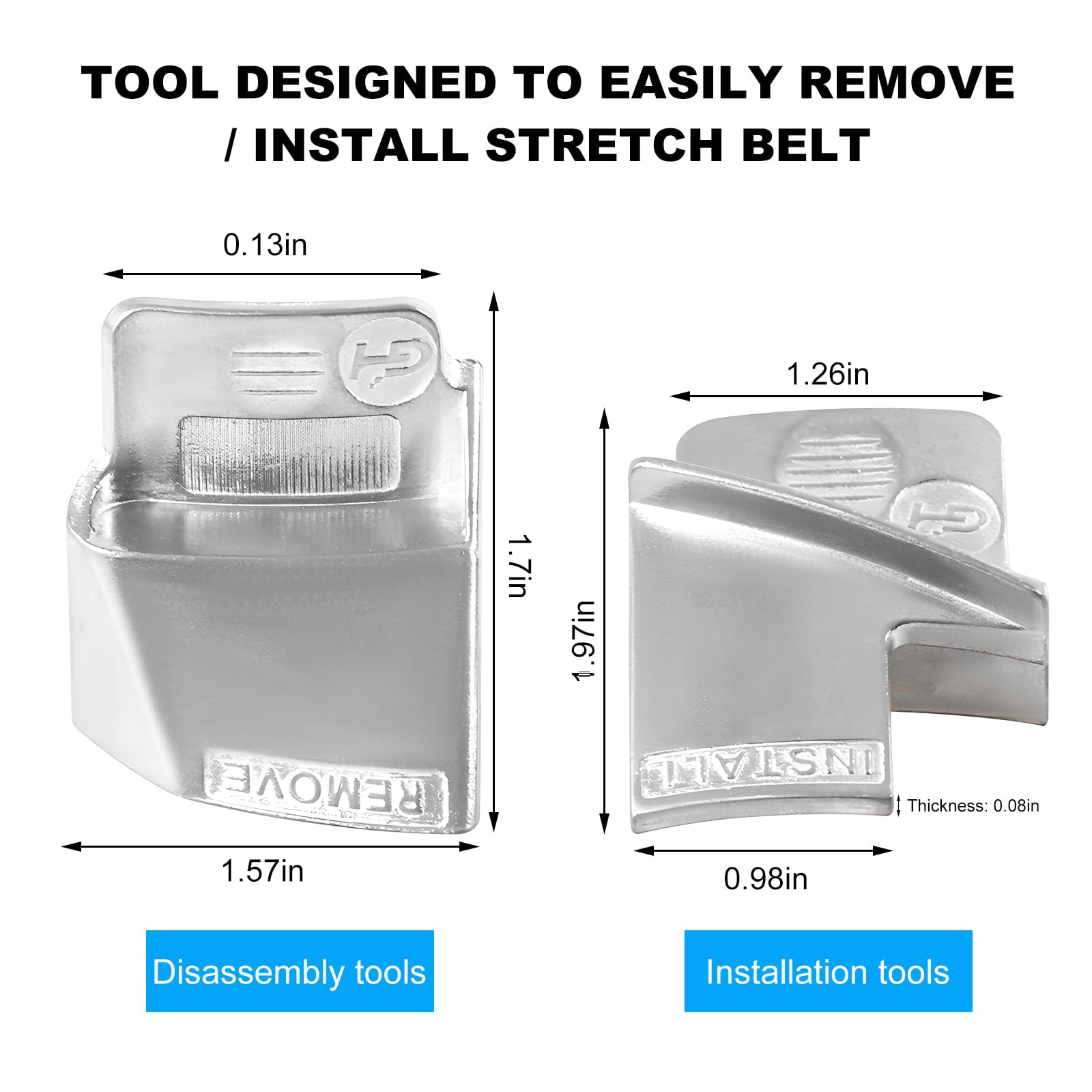 2 PCS Universal Stretch Belt Mate Kit - Car & Truck Belt Remover & Installer Tool Set - Compatible with Trolleys, Carts & Vehicles - Perfect for DIY Auto Repairs & Maintenance