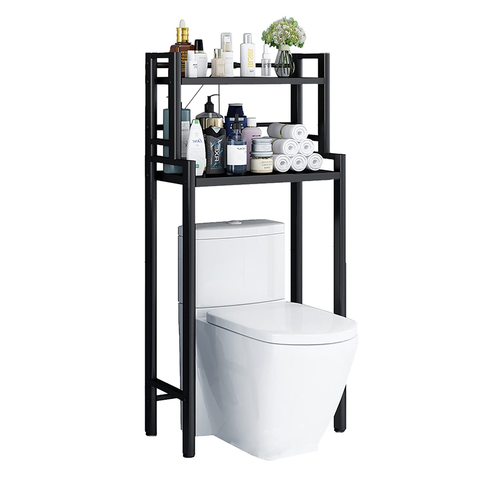 Adjustable Over Toilet Storage Shelf - 3-Tier Freestanding Bathroom Organizer with Telescopic Design for Small Spaces | Perfect for Bathroom Essentials, Towels & Toiletries