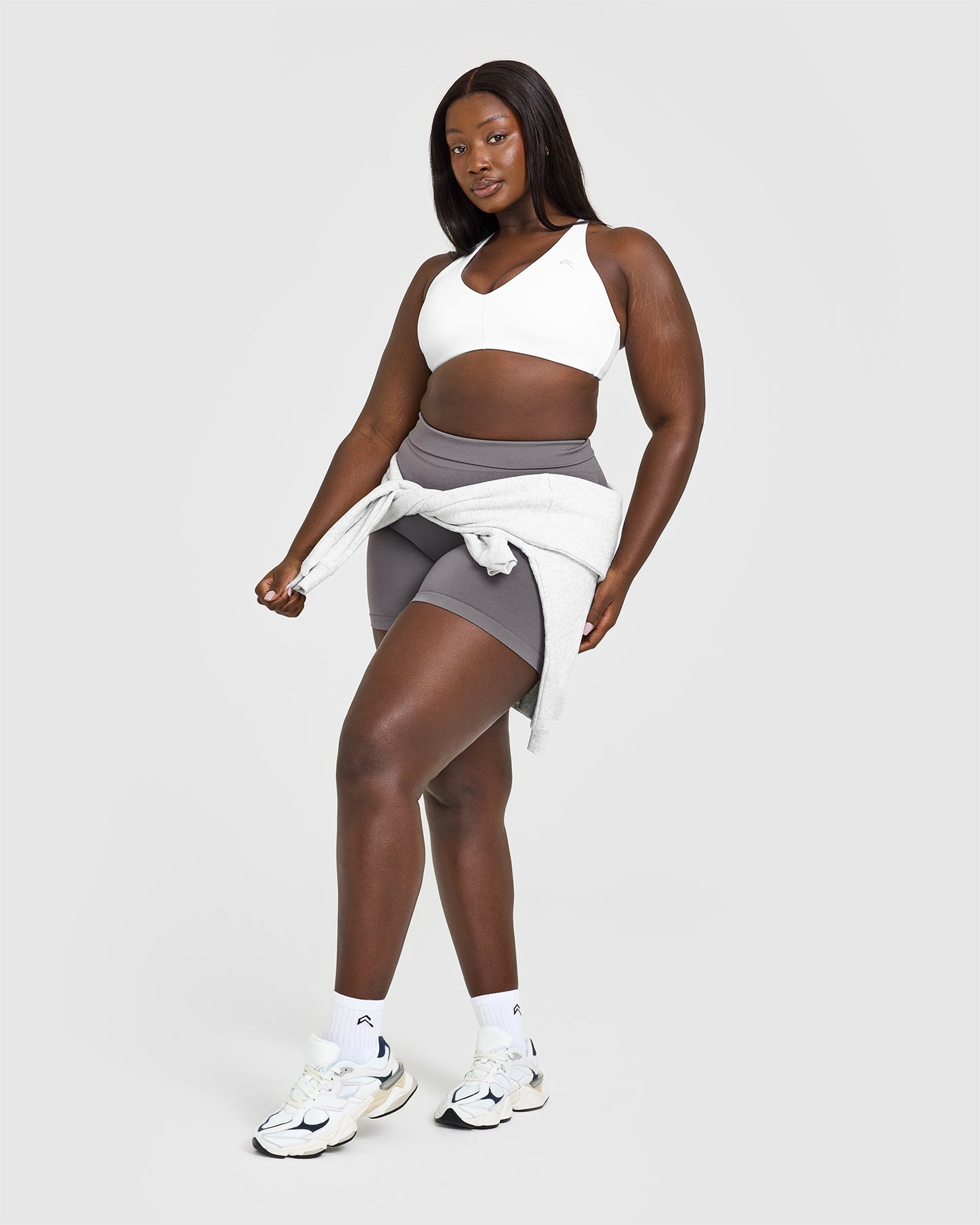 Seamless Wireless Micro Bralette - Soft Comfortable Support for Yoga, Workout & Everyday Wear | White