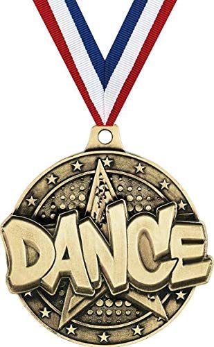 Custom Engraved 2 Inch Gold Dance Competition Medals - Personalized Award for Ballet, Jazz & Hip Hop Performances - Perfect for Dance Recitals, Competitions & Student Achievements