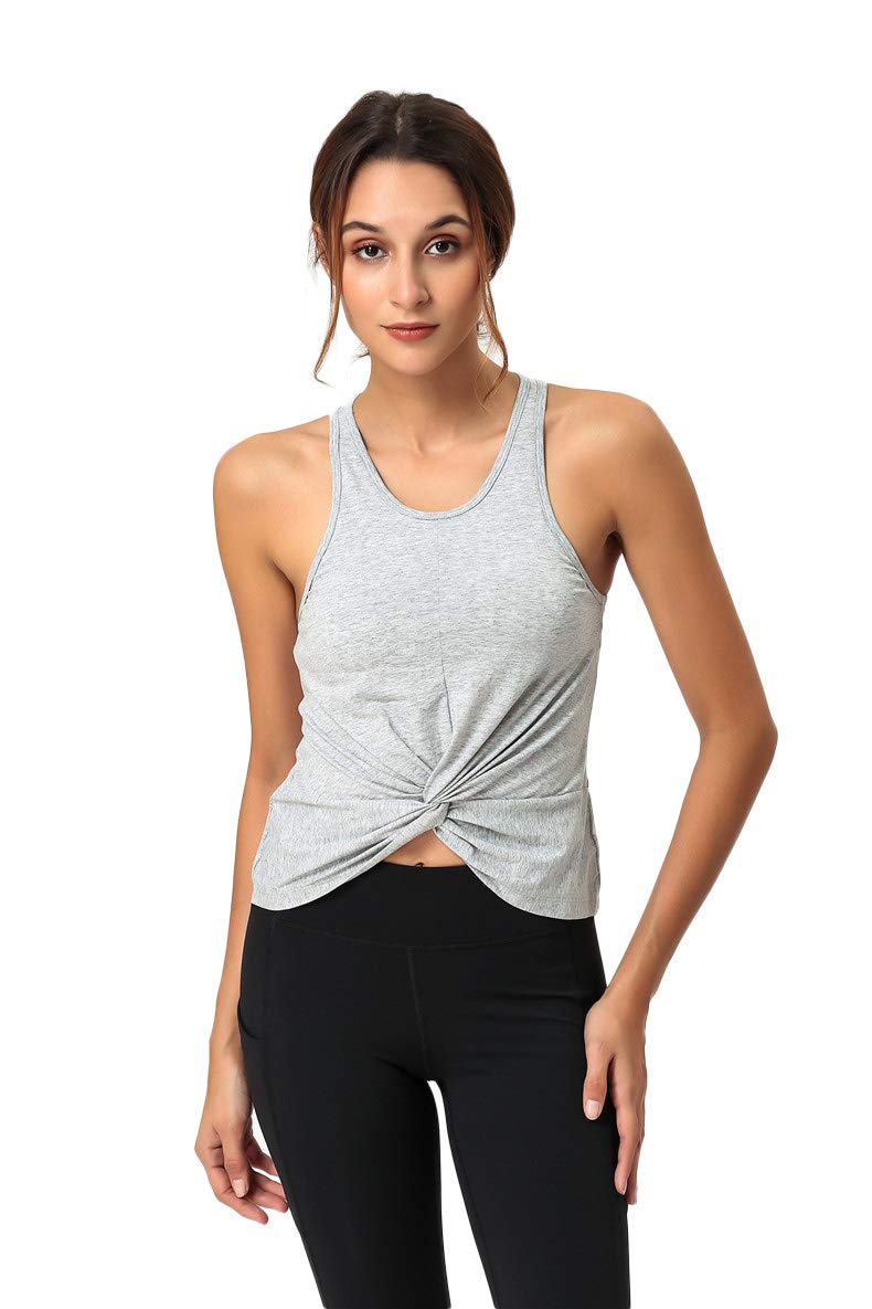Women's Workout Tank Tops with Built-in Bra - Breathable Gym Shirts & Yoga Tops for Running, Fitness Training & Active Lifestyle