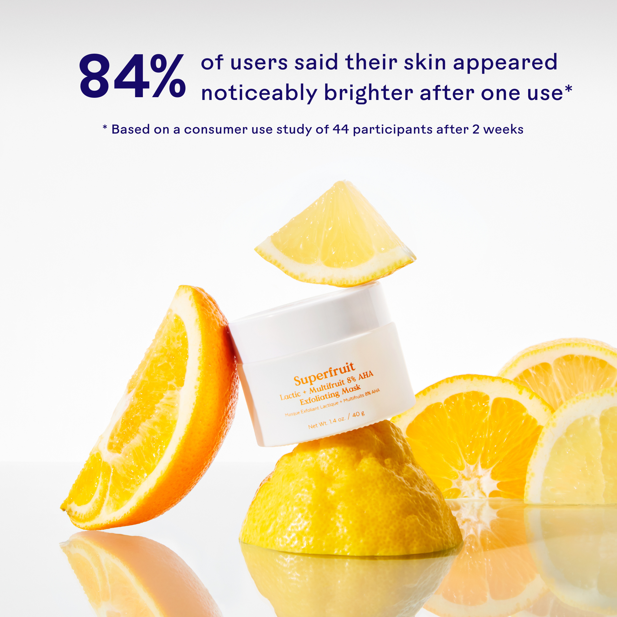 Superfruit Lactic + Multifruit 8% AHA Exfoliating Face Mask - Brightening & Exfoliating Treatment for Glowing Skin | Perfect for Acne-Prone & Dull Skin Care Routine