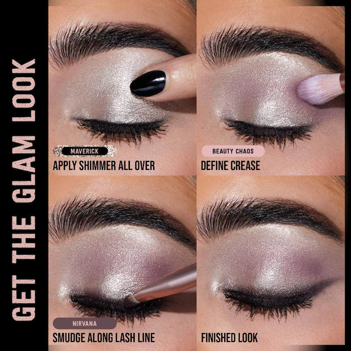 Huda Beauty Pretty Grunge Limited Edition Eyeshadow Palette - Smoky & Glam Makeup for Party, Date Night & Special Occasions