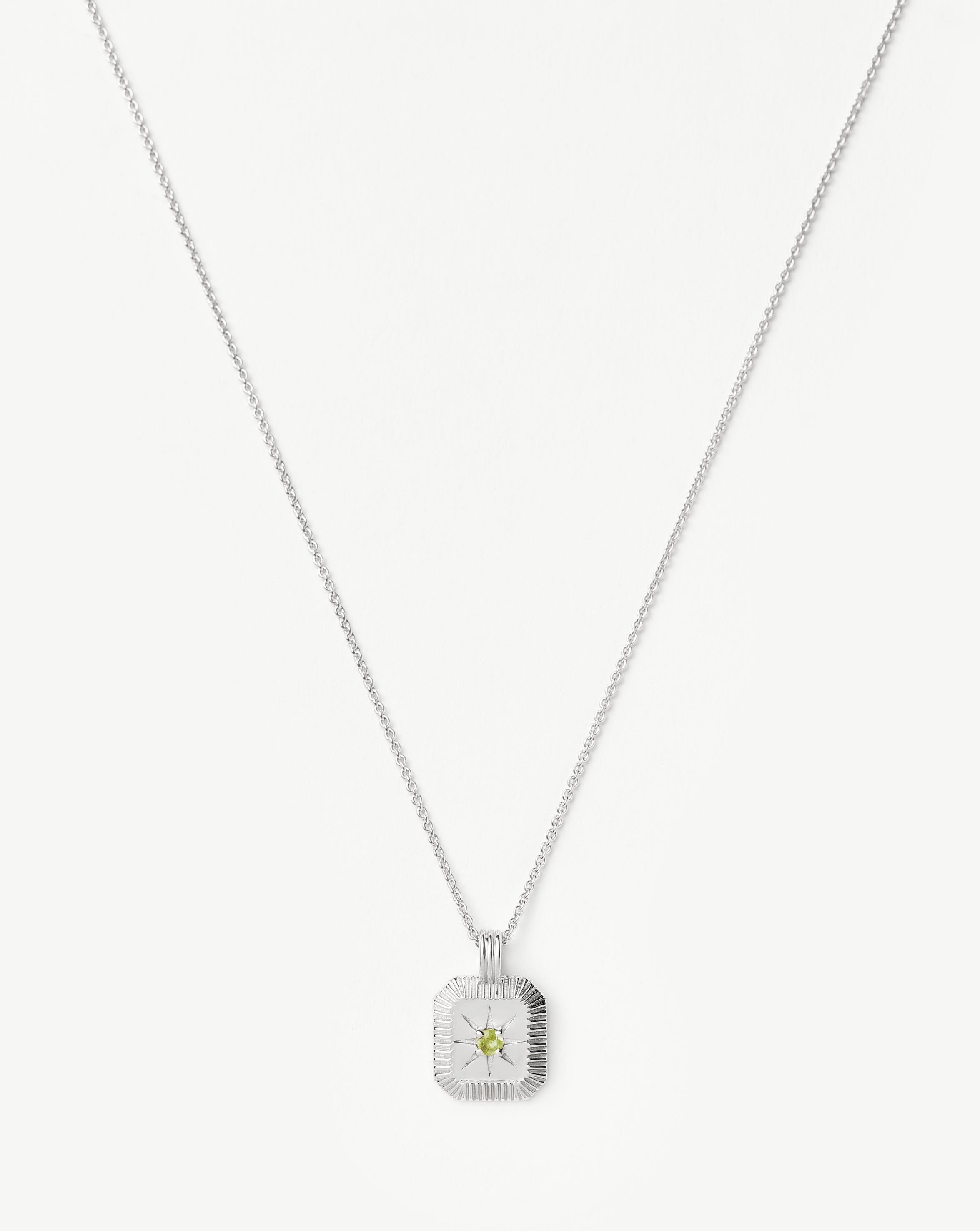 August Birthstone Pendant Necklace - Genuine Peridot Gemstone Jewelry for Women | Elegant Gift for Birthday, Anniversary & Special Occasions | Perfect for Everyday Wear, Parties & Formal Events