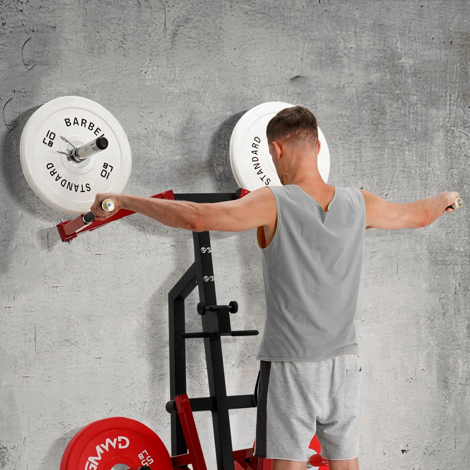 GMWD 800LB Standing Lateral Raise Machine - Adjustable Shoulder Press & Bentover Lateral Raise for Upper Body Strength Training - Home Gym Equipment for Men & Women - Perfect for Home Workouts & Strength Building