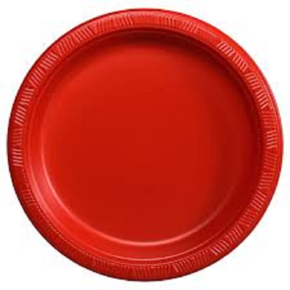 10 Inch Disposable Plastic Plates for Parties, Picnics & Events - Bulk Pack of 50, Eco-Friendly Dinnerware for BBQs, Birthdays & Catering - Ideal Dining Brand