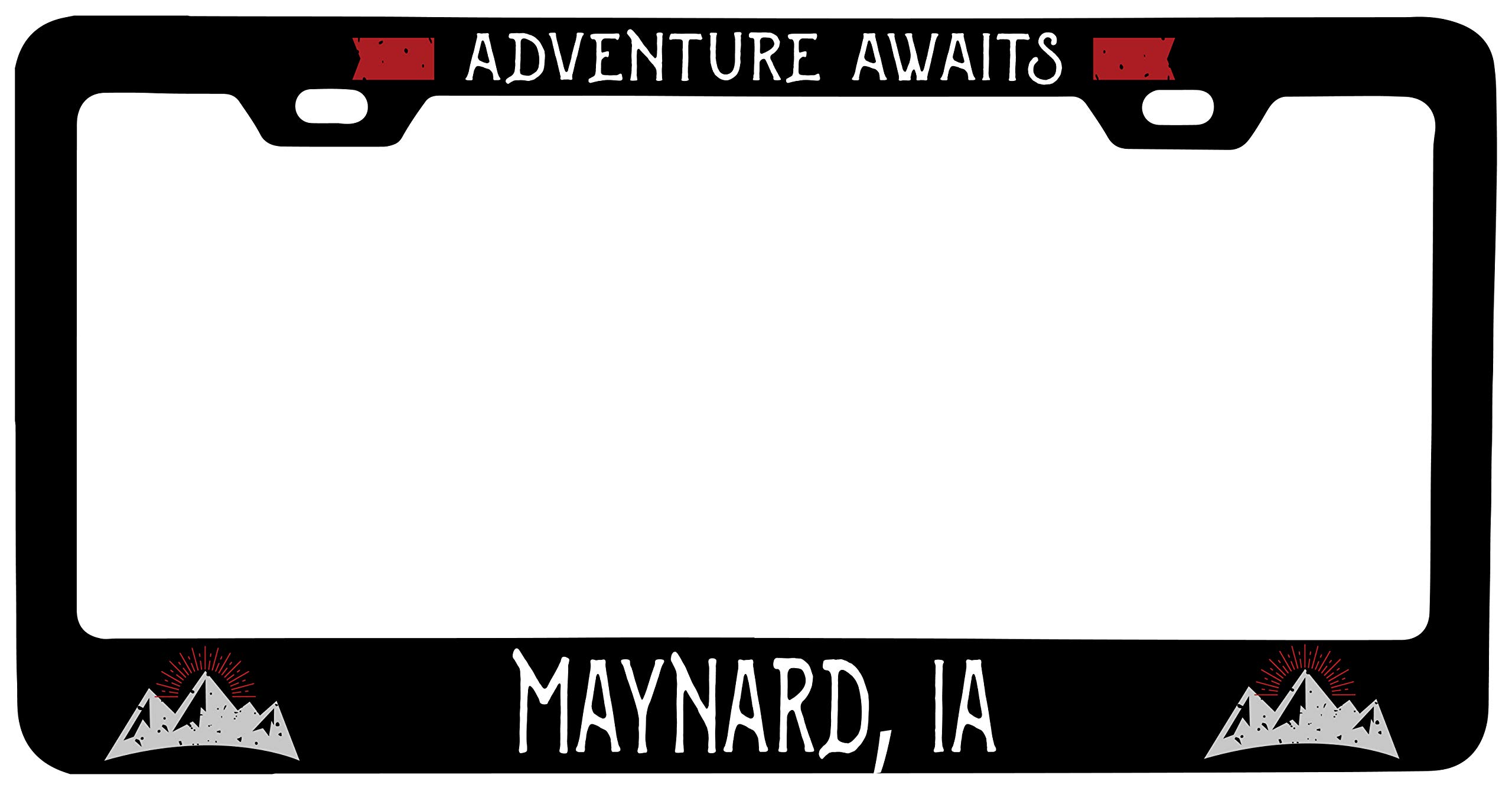 R and R Imports Maynard Iowa Vanity Metal License Plate Frame - Custom Car Accessories for Personalization & Decoration - Perfect for Cars, Trucks, Motorcycles & Gifts
