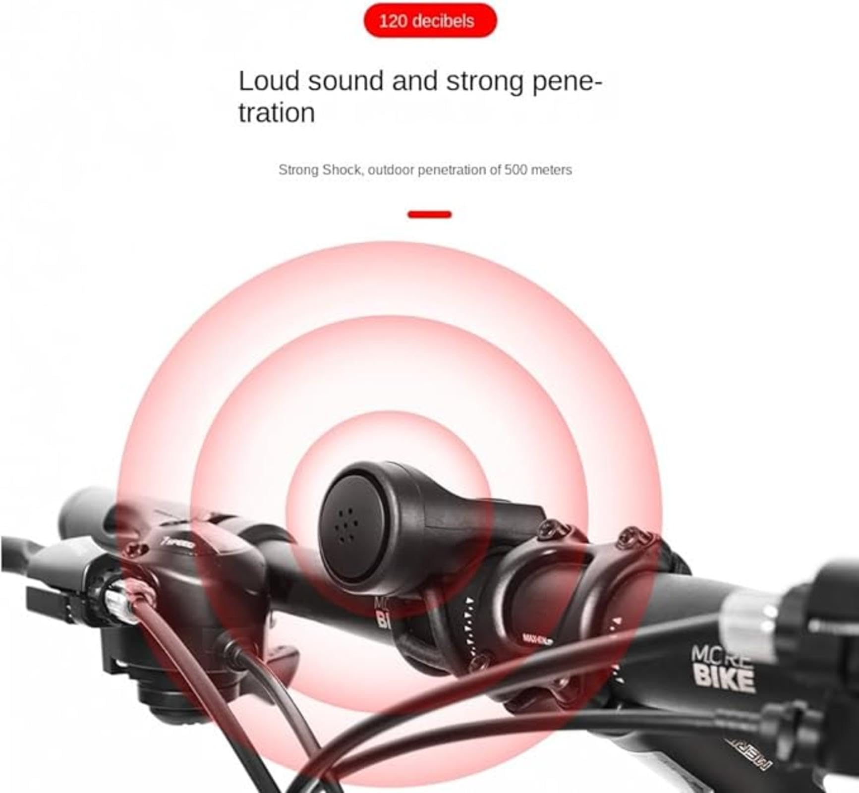 Electric Bike Horn - Loudest Rechargeable Electronic Bicycle Bell for Adults with 4 Sound Modes & Waterproof Design - Perfect for Mountain Bikes, Road Bikes & Commuting Safety