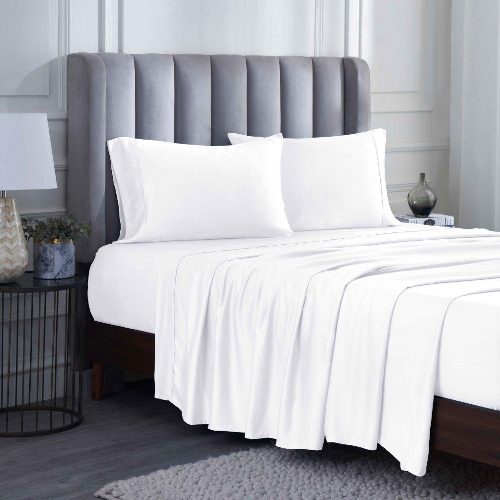 400 Thread Count Modal Beechwood Bed Sheet Set - Ultra Soft, Breathable & Deep Pocket Fitted - Perfect for Luxury Bedding & Comfortable Sleep
