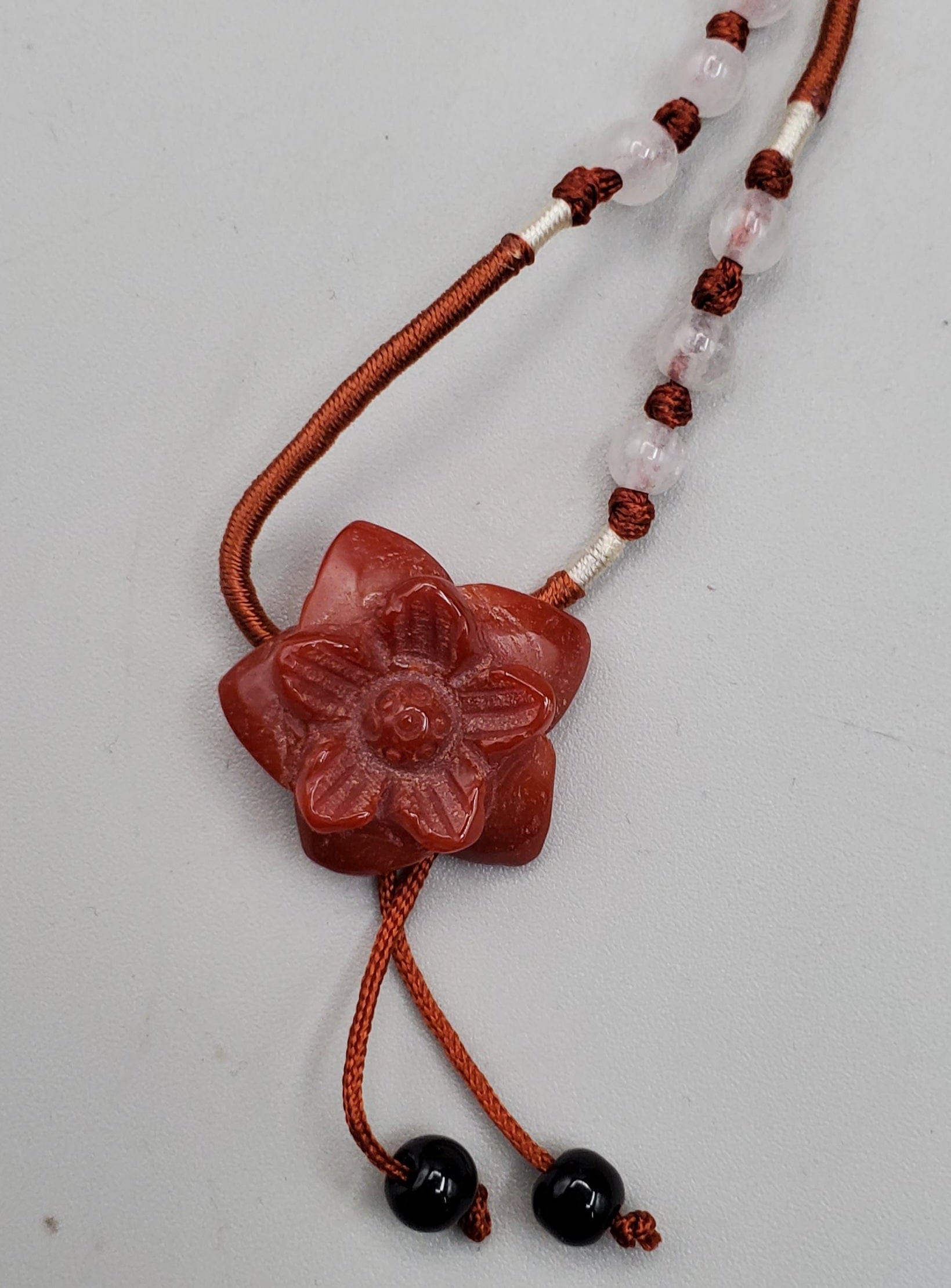 Natural Carnelian, Jadeite & Obsidian Beaded Necklace for Women – Spiritual Healing, Chakra Balancing & Energy Protection – Perfect for Meditation, Yoga & Daily Wear