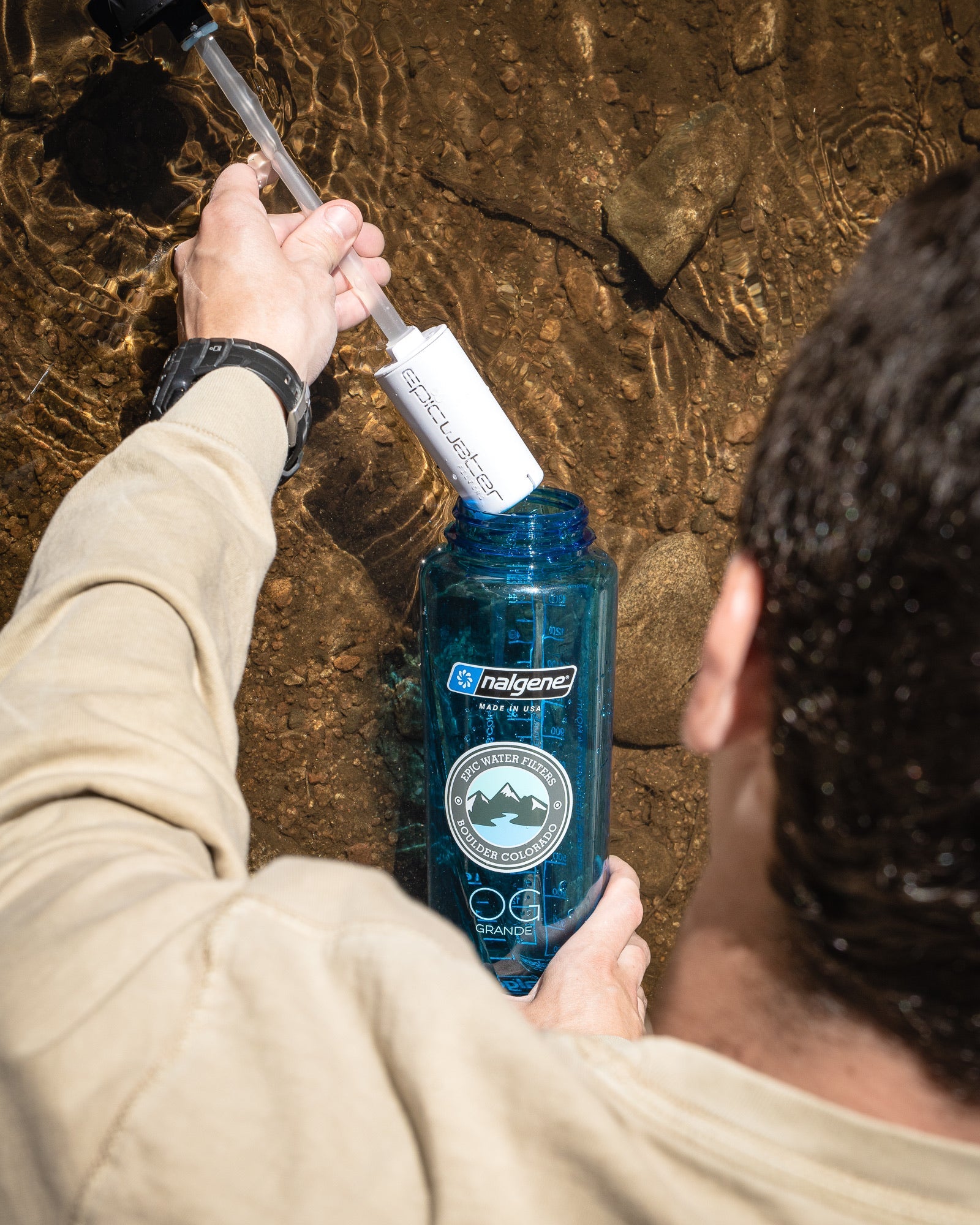 Nalgene OG Grande 48oz Water Bottle - BPA-Free, Leak-Proof, Wide Mouth Design for Hiking, Camping, Gym & Everyday Use