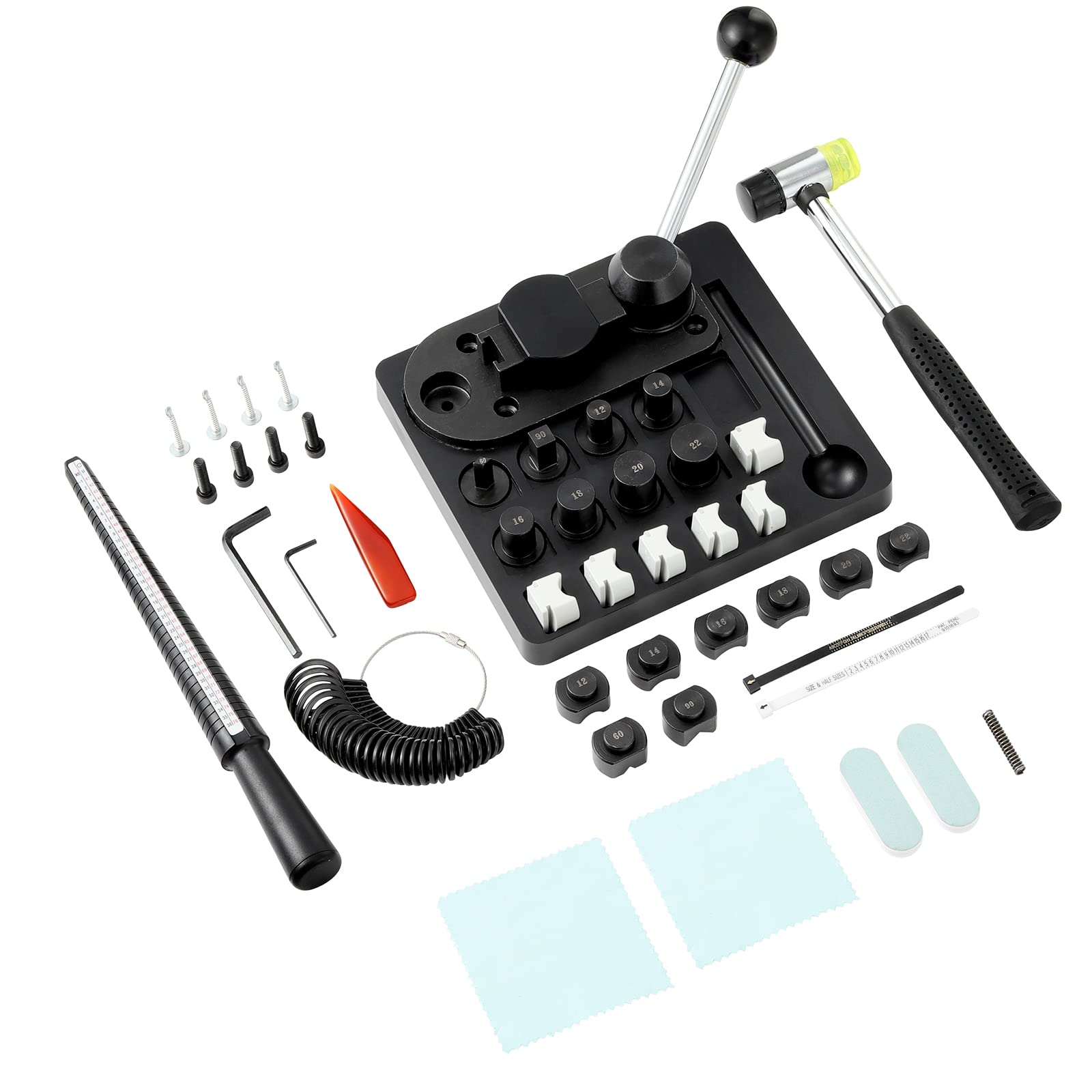 DWIKE Ring Bender Tool with Nylon Dies - Professional Jewelry Making Kit for Metal Wire Rings, DIY Crafting & Jewelry Repair (Perfect for Jewelers, Hobbyists & Handmade Ring Design)