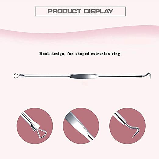 Professional Blackhead Remover Tweezers Kit - 4-Piece Acne Pimple Comedone Extractor Tool Set for Face & Nose Blackhead Removal - Perfect for Skincare Routine & Spa Treatments
