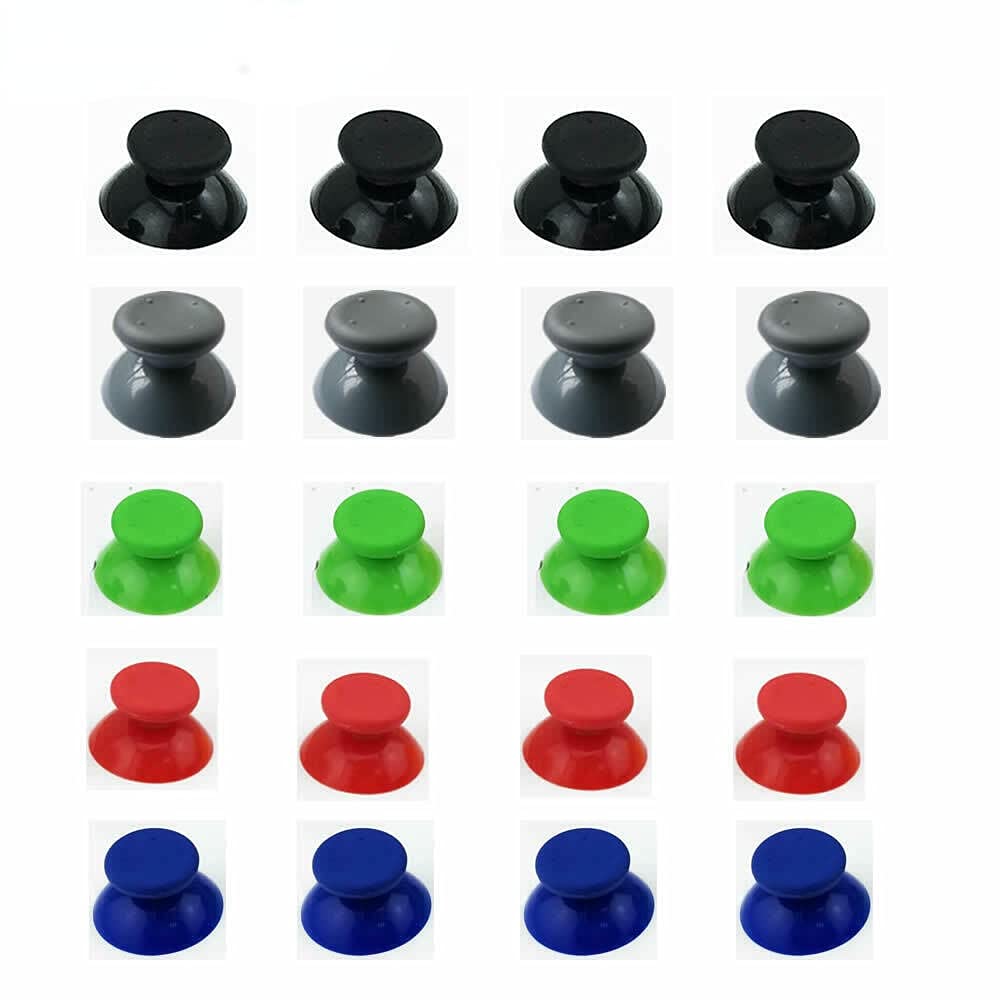 20Pcs Mushroom Analog Thumbsticks Concave Grip Caps for Xbox 360 Controller - Gray Replacement Joystick Covers for Enhanced Gaming Comfort - Perfect for FPS, Racing & Action Games