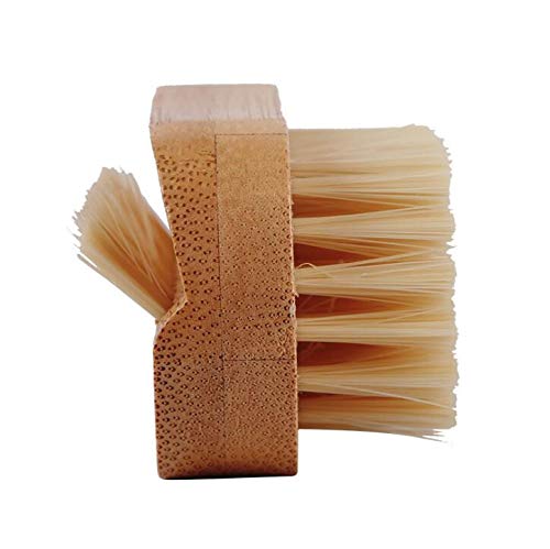 WOIWO Double-sided Bamboo Nail Brush with Pig Bristle - Perfect for Manicures & Pedicures