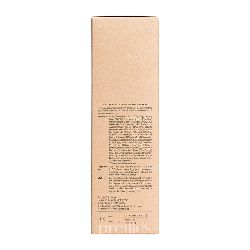 AROMATICA Glow Vita Facial Scrub with Orange & Neroli - 150ml Exfoliating Face Scrub for Brightening & Smoothing Skin - Perfect for Daily Skincare Routine & Spa Night