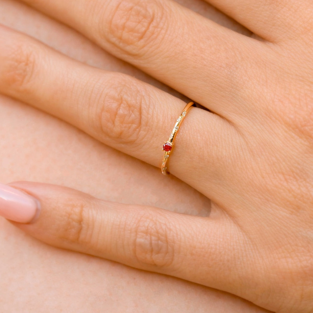 Dainty Starry Birthstone Ring - Elegant Zodiac Jewelry for Women, Personalized Gift for Her - Perfect for Birthdays, Anniversaries & Special Occasions