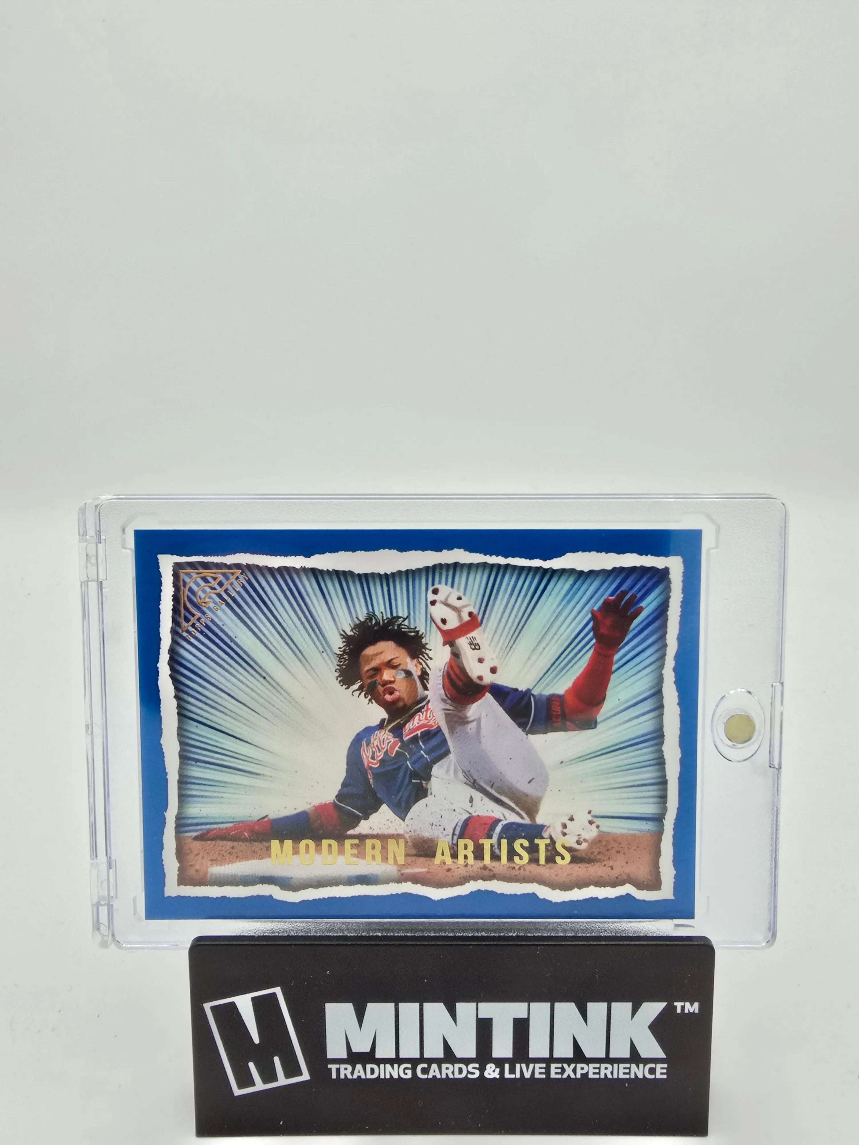 2020 Topps Baseball Ronald Acuna Jr. Blue Modern Artists Trading Card by Kevin Graham /99 #MP2 - Perfect for Baseball Card Collectors and Sports Memorabilia Enthusiasts