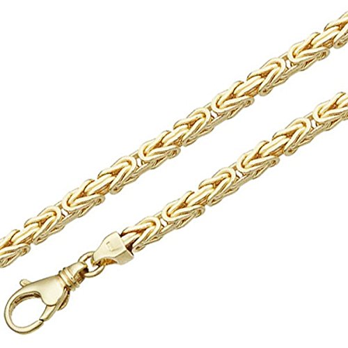 2mm Thick 18K Gold Plated 925 Sterling Silver Italian Byzantine Chain Necklace, Bracelet & Anklet - Fool's Dilemma, Bird's Nest Design (15-60cm) | Elegant Layering Jewelry for Women, Gift for Her, Wedding & Party Accessories
