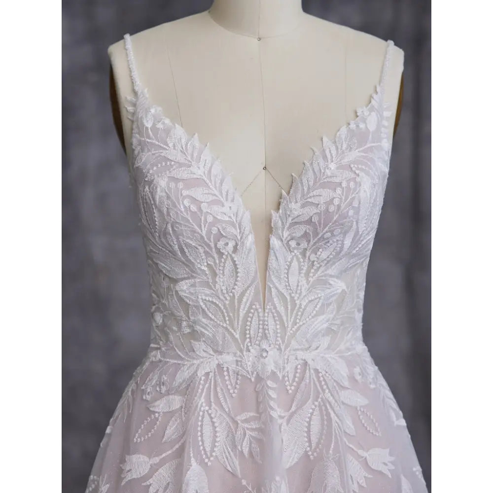 Keisha by Maggie Sottero - Elegant Lace Wedding Dress for Brides | Perfect for Church Ceremonies & Beach Weddings