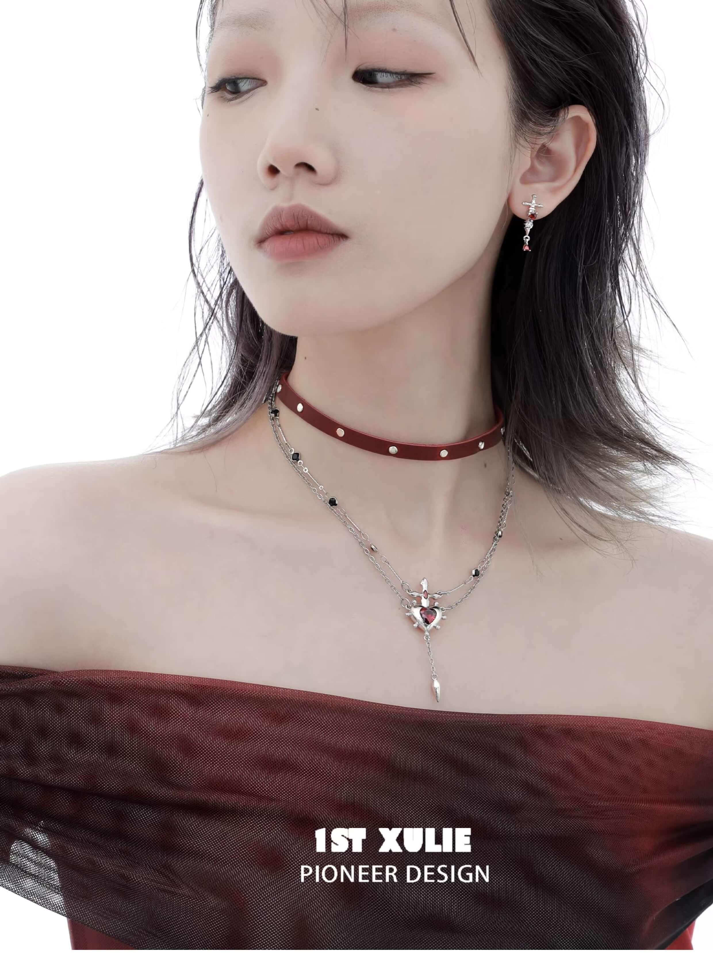 18K Gold Plated Detachable Leather Choker Necklace - Elegant Cowhide Gothic Choker for Women, Perfect for Valentine's Day Gifts, Date Nights & Gothic Fashion Accessories