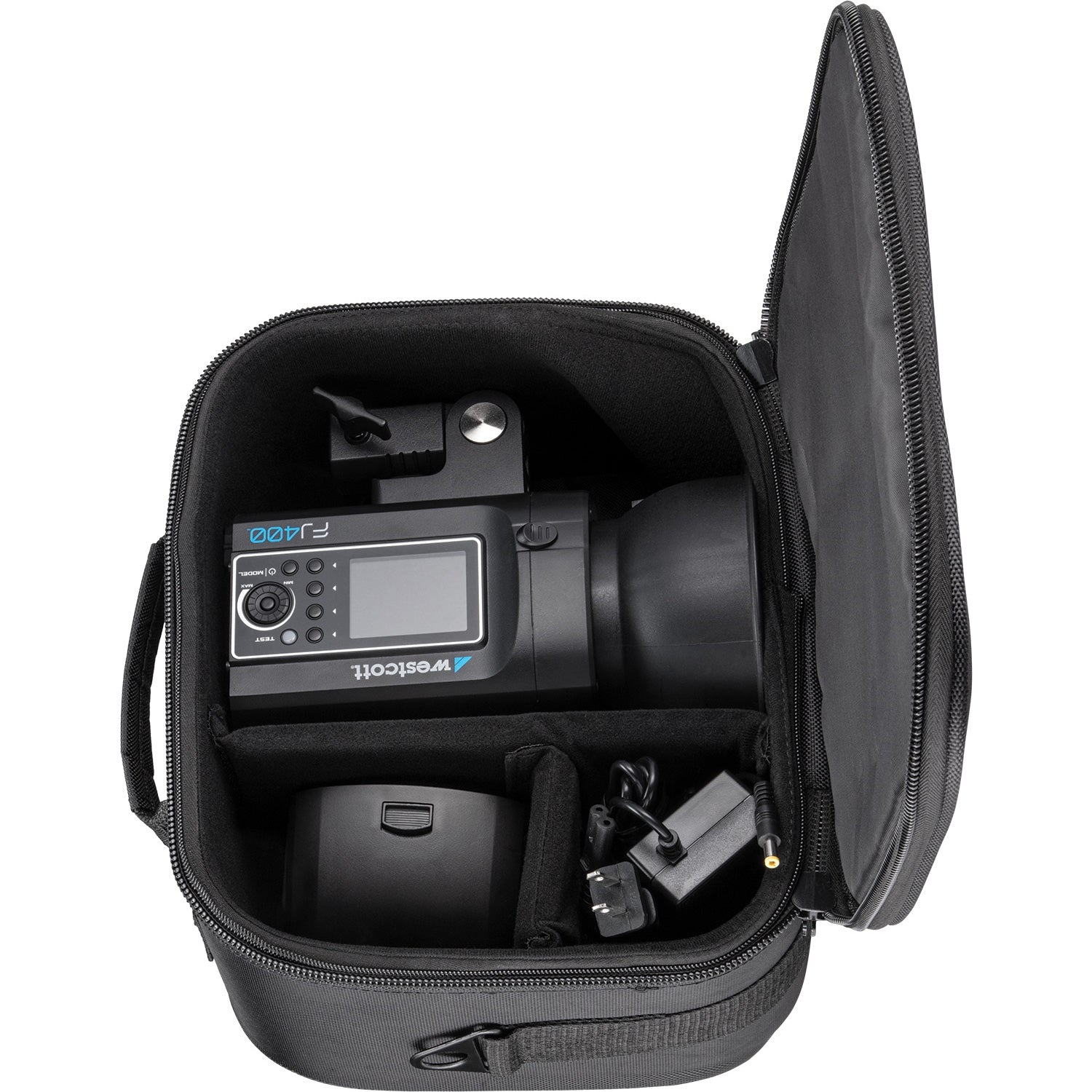 FJ400 Professional Strobe Light with AC/DC Power & Battery (400Ws) - Perfect for Studio Photography, Portrait Shoots, and On-Location Lighting