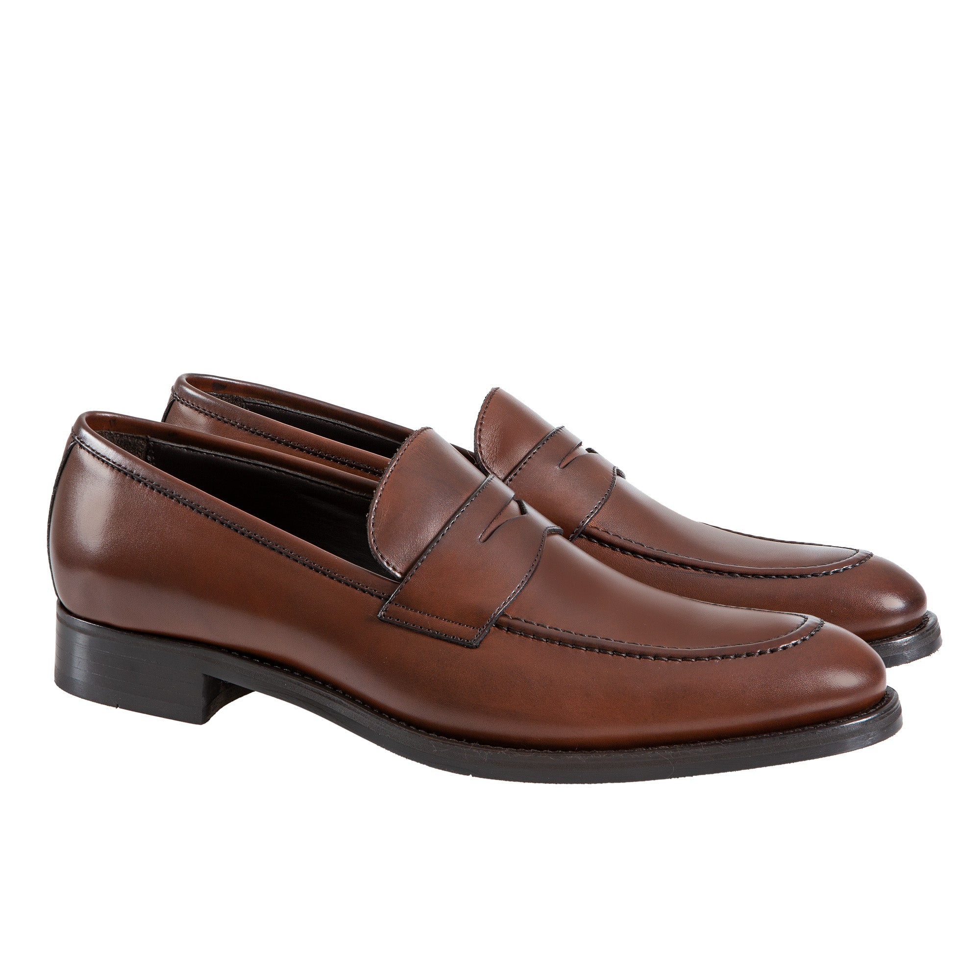 HENRY SARTORIAL Blake Loafers for Men - Genuine Leather Brown Slip-On Dress Shoes - Perfect for Business, Office & Formal Occasions