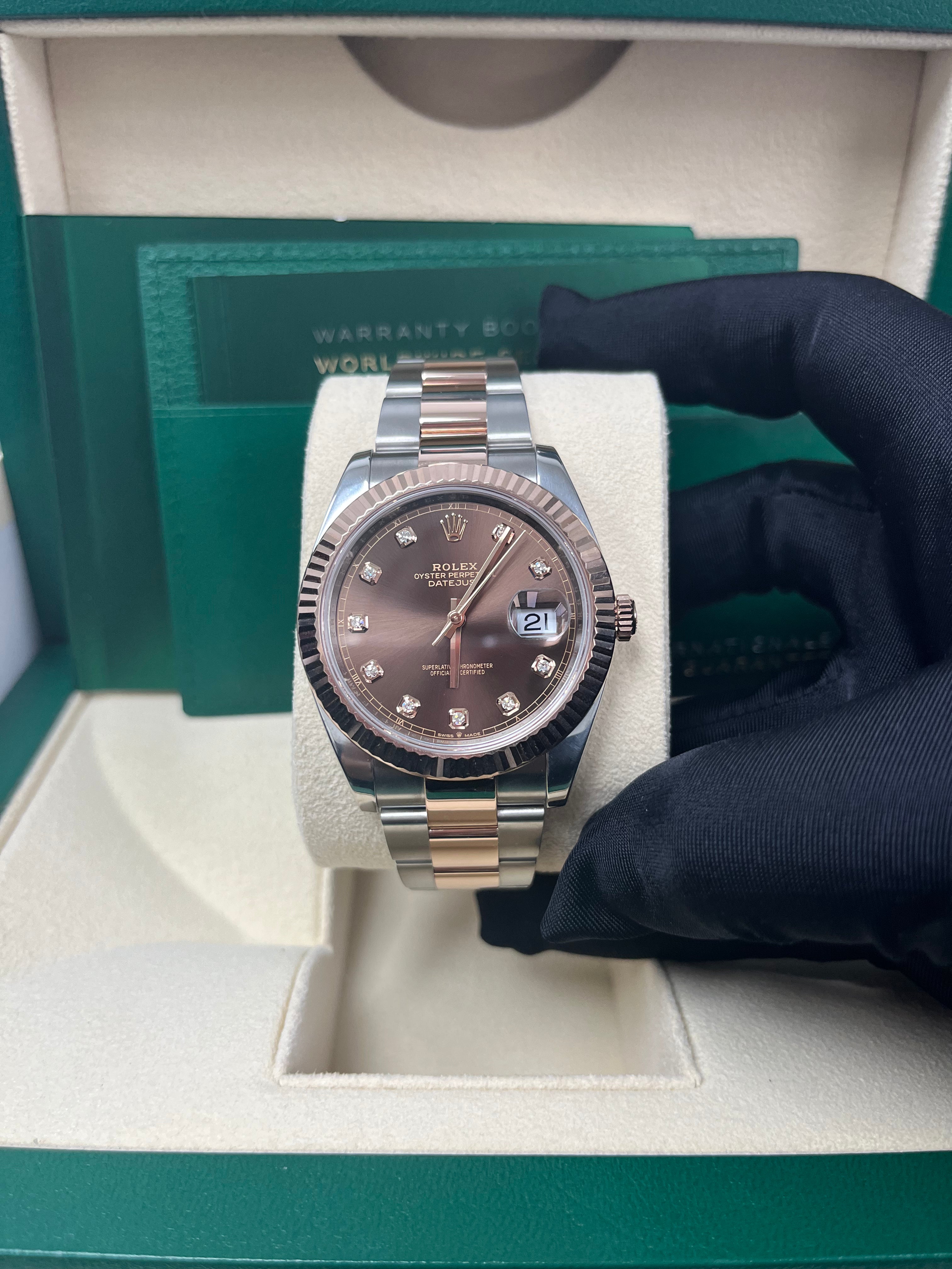Rolex Datejust 41 Men's Watch - Stainless Steel & Everose Gold, Chocolate Diamond Dial, Oyster Bracelet Ref.126331 | Luxury Dress Watch for Business & Formal Occasions