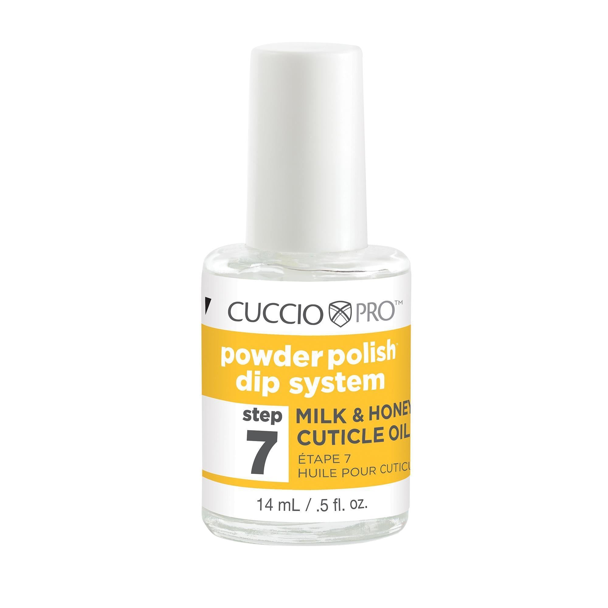 Cuccio Pro Step 7 Milk & Honey Cuticle Oil - Nourishing Treatment for Dry Nails & Cuticles - Perfect for Manicures & At-Home Nail Care