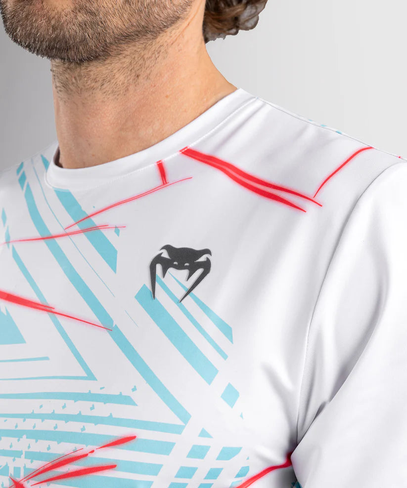 VENUM UFC 314 Dry Tech Miami Edition White Jersey - MMA Training Shirt for Fighters & Fans - Perfect for Gym Workouts & UFC Events