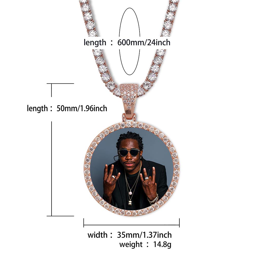 18K Gold Plated Custom Photo Necklace - Personalized Picture Pendant Jewelry for Men & Women - Perfect Memorial Gift for Anniversaries, Birthdays & Valentine's Day