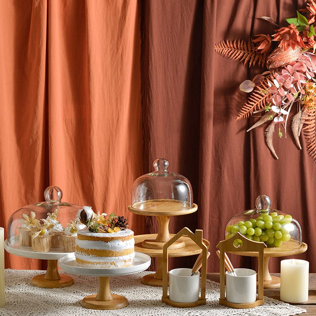 Happyyami 3-Tier Wedding Cake Stand with Dome Lid - Elegant Dessert Display Rack for Parties, Baby Showers & Special Events | Footed Serving Tray for Cakes, Cupcakes & Pastries