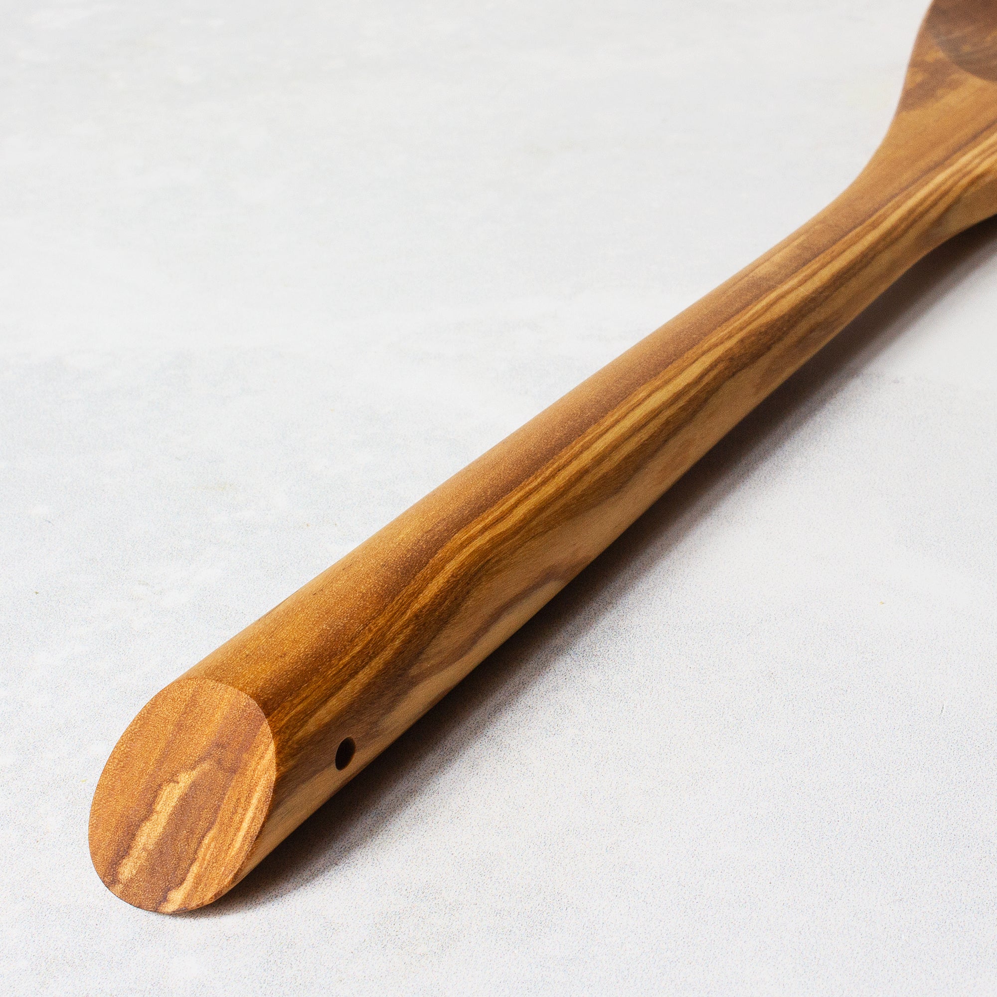 Rock & Branch® Olive Wood Cooking Spoon - Handcrafted Wooden Kitchen Utensil for Stirring, Mixing & Serving - Perfect for Cooking, Baking & Salad Making