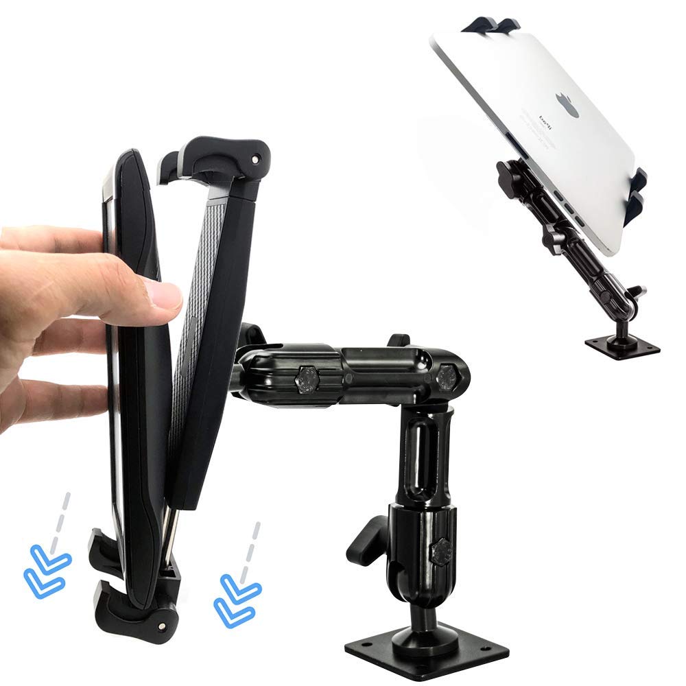 Universal ELD Drill Base - Heavy Duty Alloy Metal Mount Holder for Tablets & Smartphones (All Generations) | Durable Industrial Stand for Trucking, Construction & Workshop Use