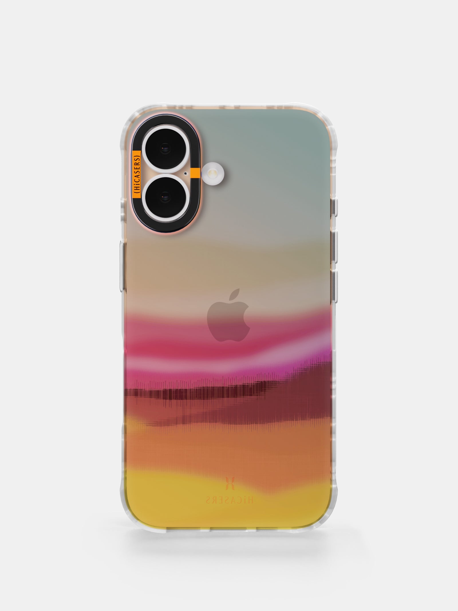 Abstract Wheat Field Iridescent Phone Case - Orange | Artistic Glossy Protective Cover for iPhone & Samsung | Perfect for Nature Lovers & Outdoor Enthusiasts