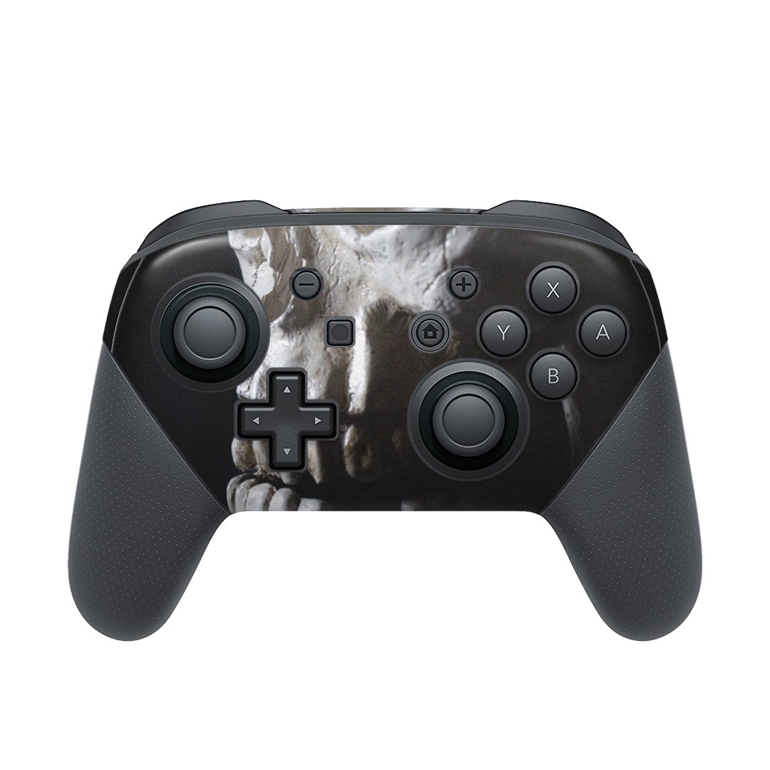 Premium Ultra-Thin Protective Skin Sticker for Nintendo Switch Pro Controller - Skull Black Design | Scratch-Resistant & Custom Fit | Perfect for Gaming, Travel & Collectors (Controller Not Included)