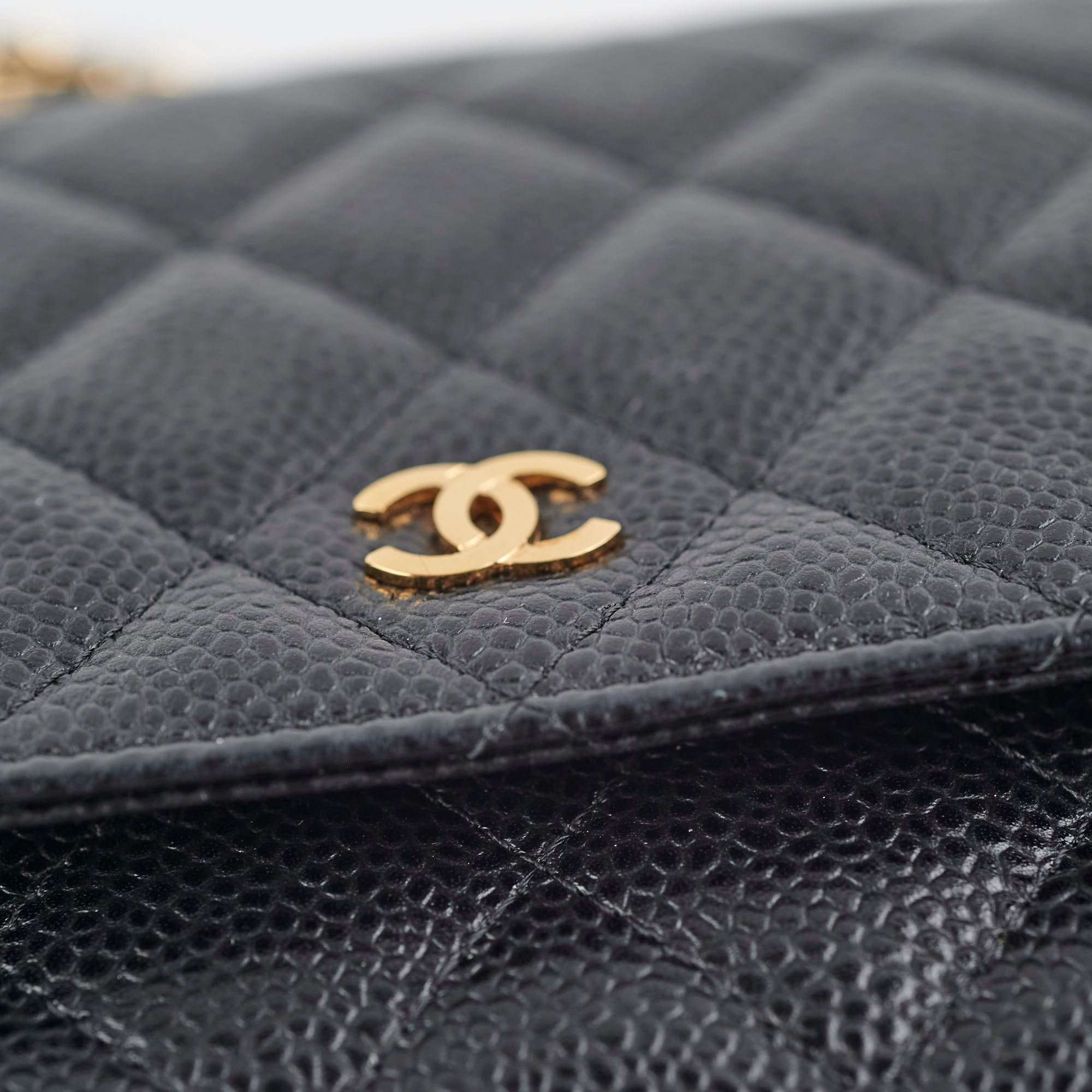 Chanel Black Caviar Leather Wallet On Chain WOC - Stylish Crossbody Bag for Women | Perfect for Evening Out, Parties & Daily Use