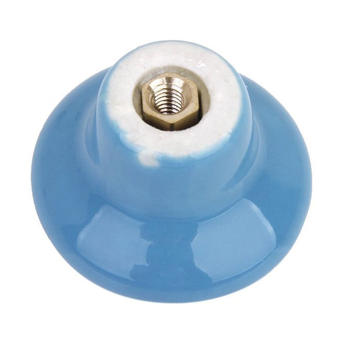 VORCOOL 5-Pack Blue Ceramic Cabinet Knobs - Durable Round Drawer Pull Handles for Kitchen Cupboards & Cabinets | Perfect for Home Renovation & Furniture Upgrades