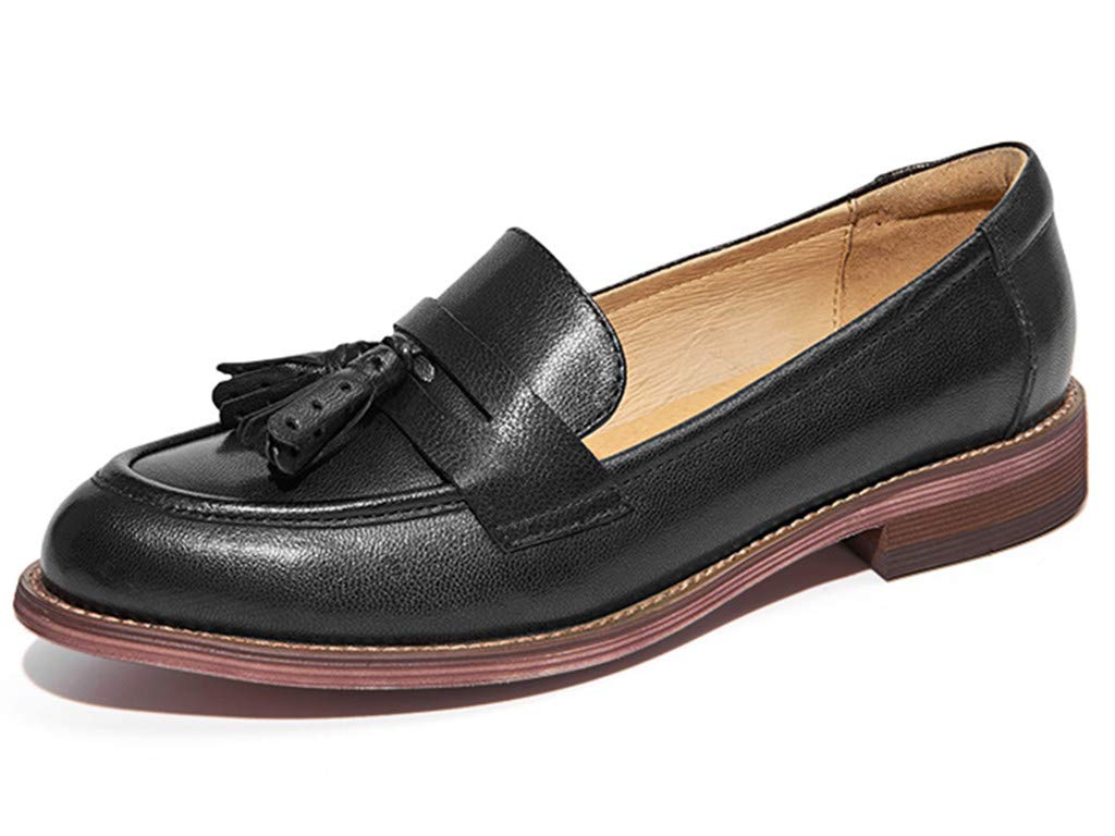 Beau Today Women's Genuine Leather Penny Loafers - Handmade Slip-On Moccasin Flats for Casual Wear | Comfortable Walking Shoes for Office, Travel & Everyday Outfits