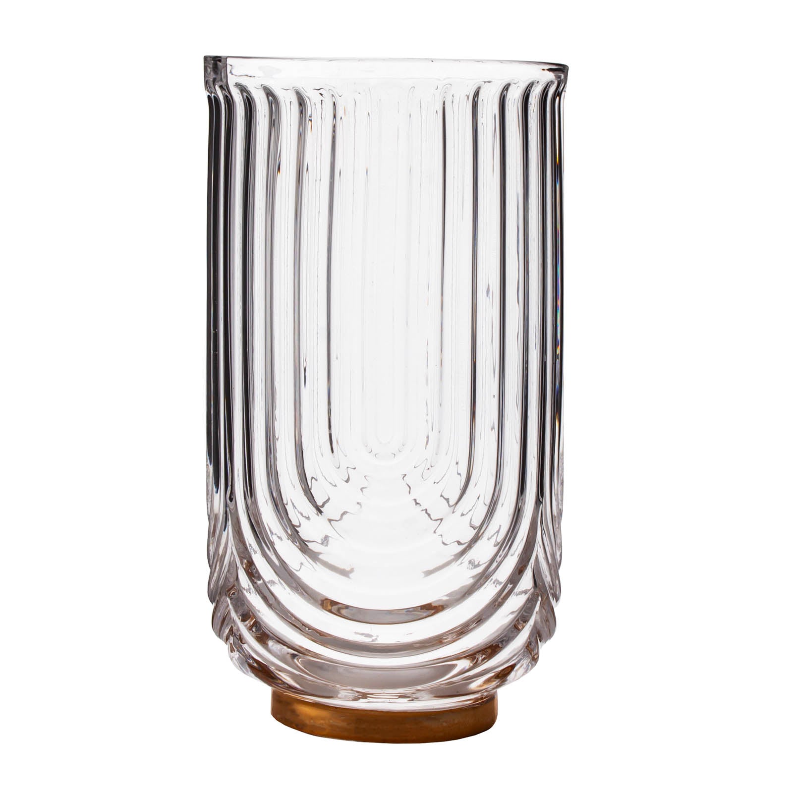 BarConic® 14oz Gilded Highball Glass - Elegant Cocktail Drinking Cup for Whiskey, Mojito & Iced Beverages - Perfect for Home Bars, Parties & Gift Giving