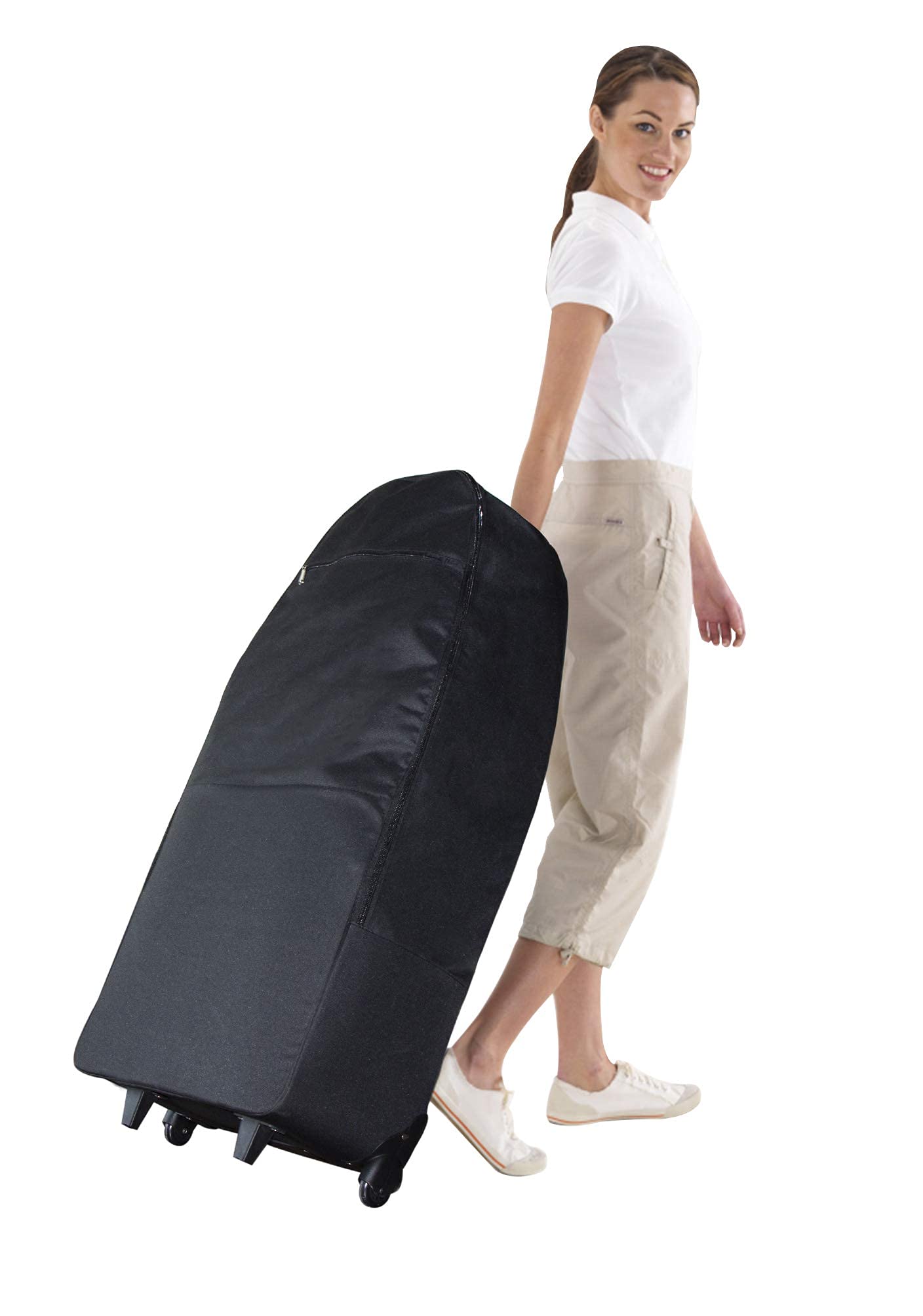 Professional Massage Wheel Carrying Case for Master Massage Chairs - Durable Black Storage Bag for Spa & Home Use
