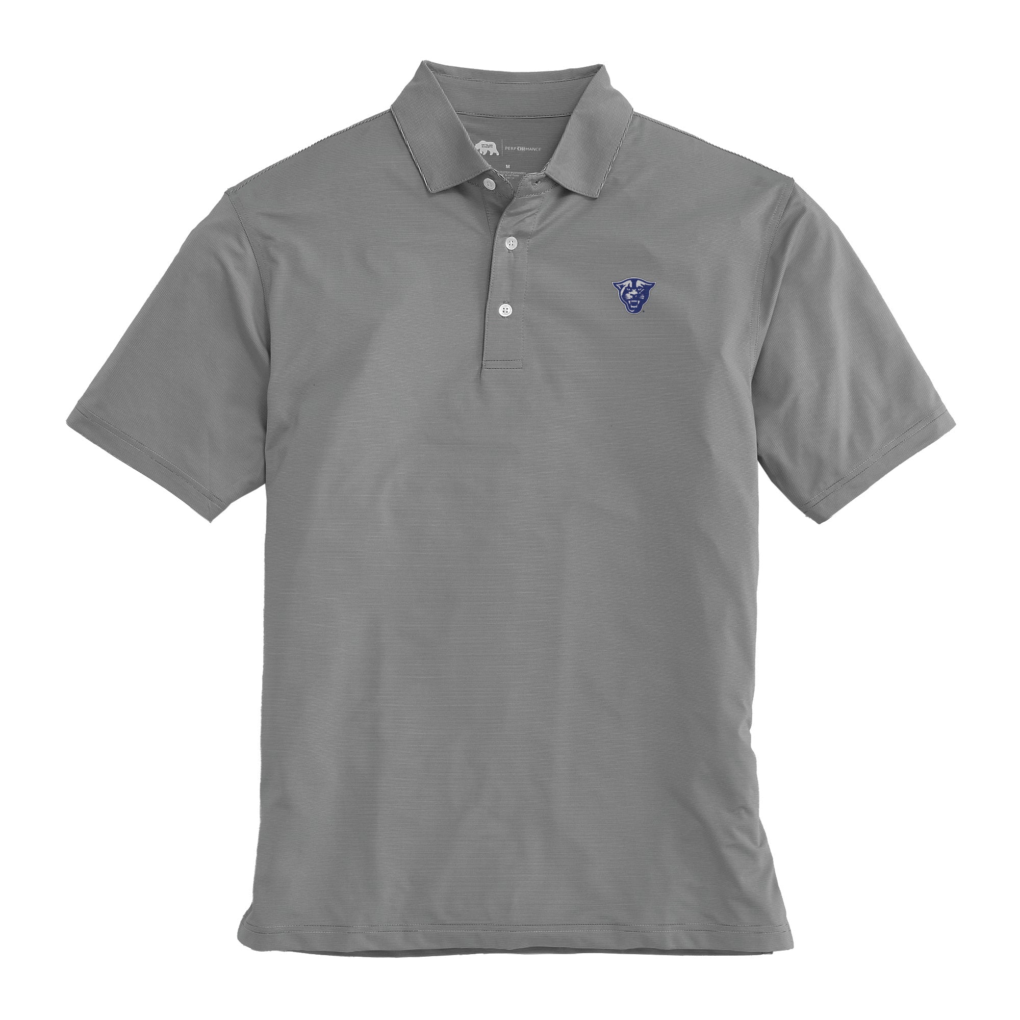 Georgia State Performance Polo Shirt with Hairline Stripes - Moisture-Wicking, Breathable Fabric for Sports & Casual Wear