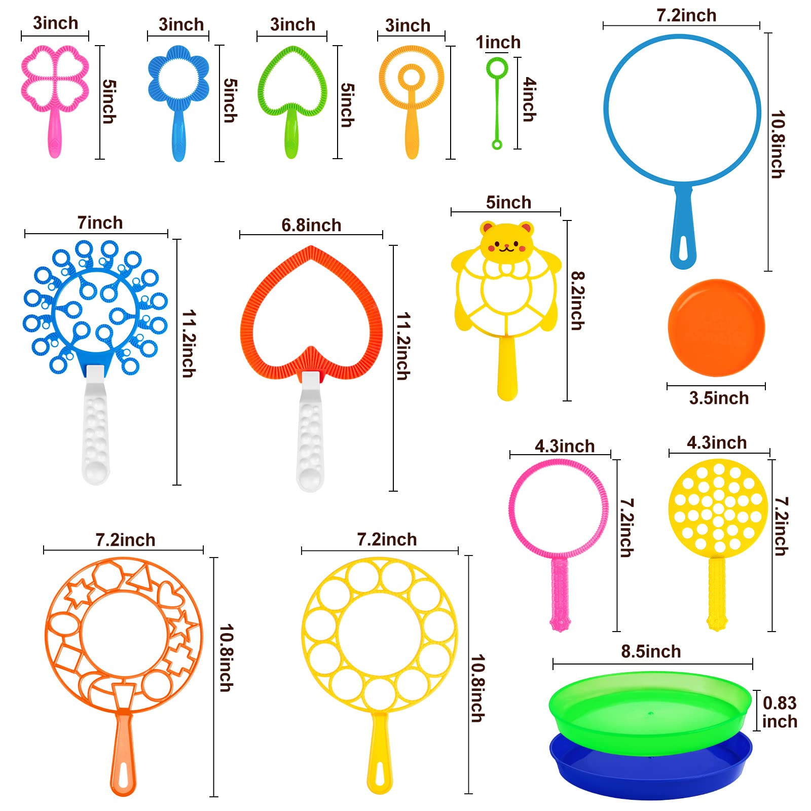 Roberly 28 Pcs Big Bubble Wands Set for Kids Outdoor Party & Birthday Gifts - Giant Bubbles Making Toys for Summer Fun