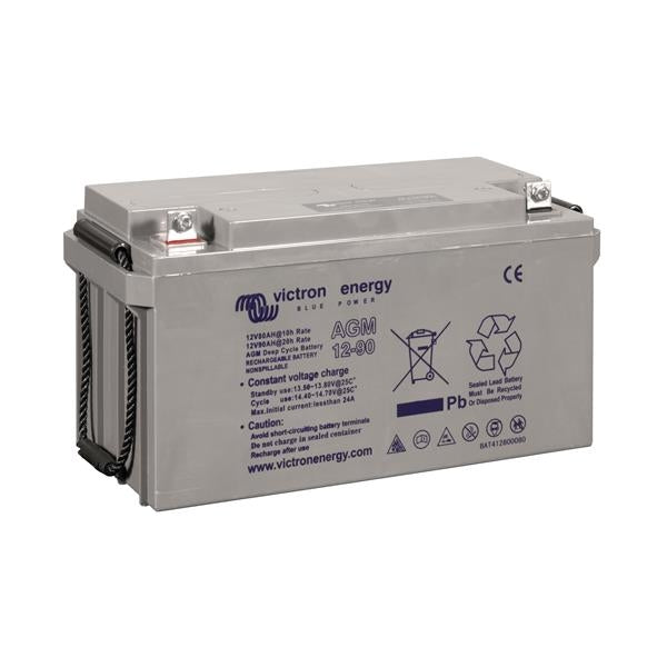 Victron Energy 12V 90Ah AGM Deep Cycle Battery for Solar Power, Marine & RV - Reliable Energy Storage Solution