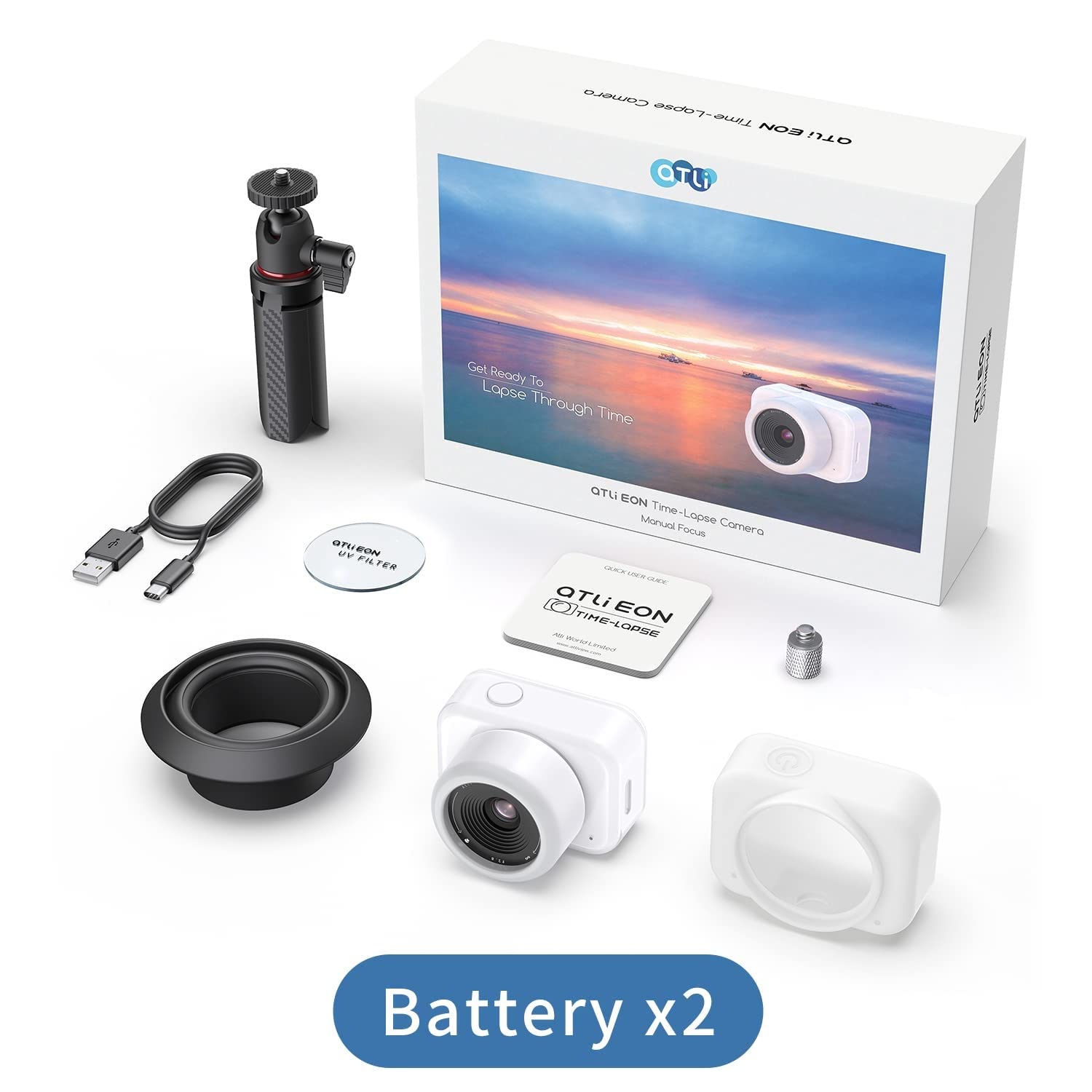 ATLI 1080P WiFi Timelapse Camera with HDR & APP Control - Manual Focus, Real-Time Preview for Indoor Plants, Flower Growth, Weather Monitoring - Remote Access Time Lapse Video Camera (White) - Perfect for Home Gardening, Nature Observation, and Scientific Research